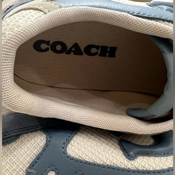Coach Women's Blue and White Sneakers - Picture 12 of 14
